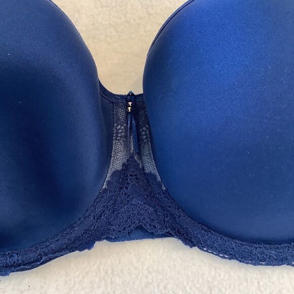 Wacoal Bra Women’s Size 34DD Basic Benefits Contour Underwire Navy Blue 853290‎ - Picture 4 of 11